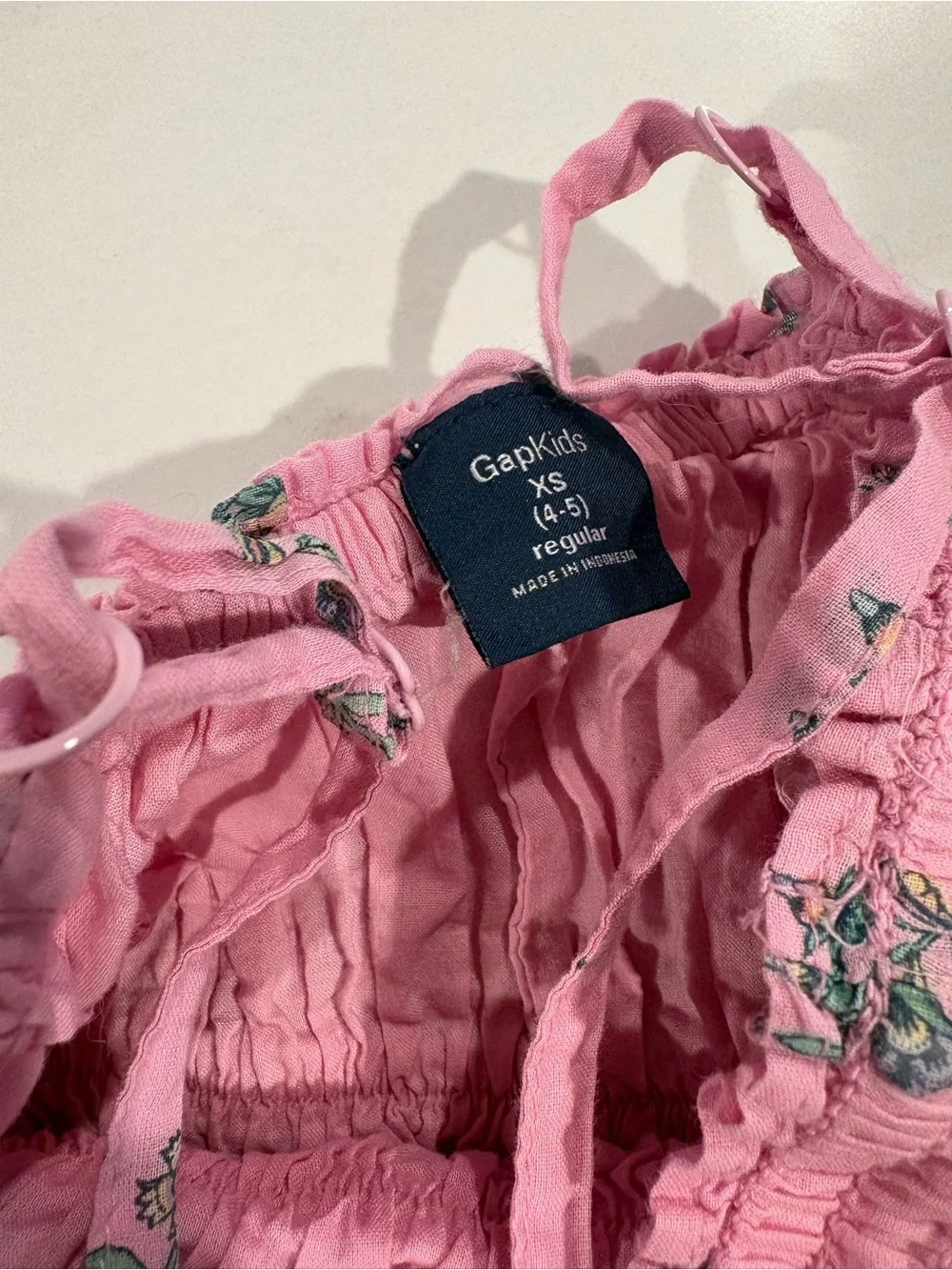 Hello Kitty & GAP Girls Pink Floral Dress + Pink Smocked Sundress Set SZ: 4/5